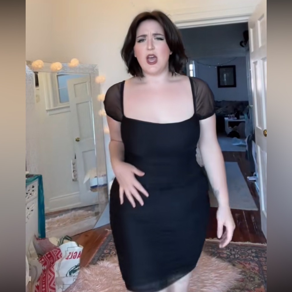 Ruched Little Black Dress! Super Flattering!!